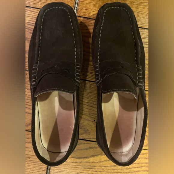Good used condition, Coach dark brown suede loafers, size 10 - Picture 1 of 11